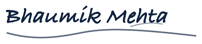 Bhaumik Mehta signature